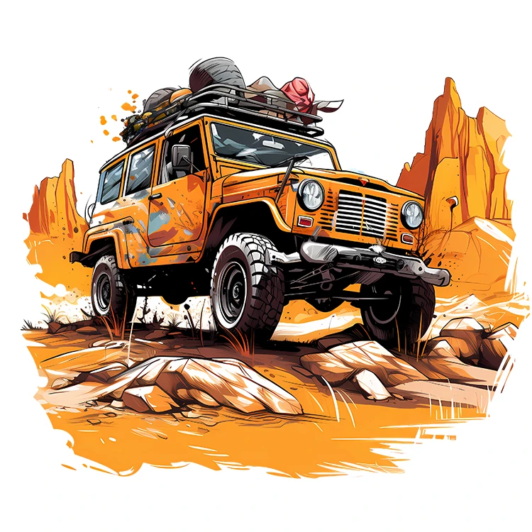 استیکر پارچه و لباس پاد آفرین مدل کارتونی آفرود کد S4061