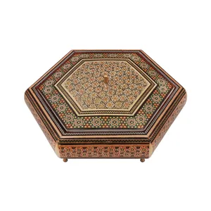 شکلات خوری خاتم کاری مدل پایه دار کد 001