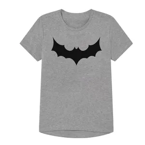 تی شرت آستین کوتاه پسرانه مدل لوگو بتمن کد21 Z رنگ طوسی