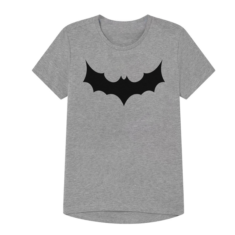 تی شرت آستین کوتاه پسرانه مدل لوگو بتمن کد21 Z رنگ طوسی