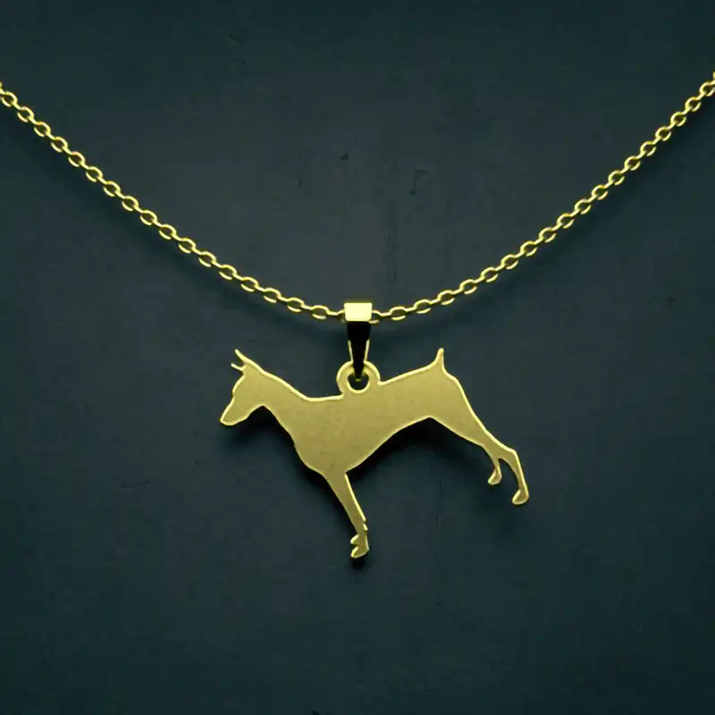 گردنبند طلا 18 عیار زنانه مدوپد مدل سگ کد J3-1-1204