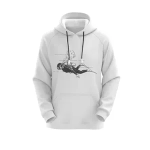 هودی زنانه مدل غواص کد J188 رنگ سفید