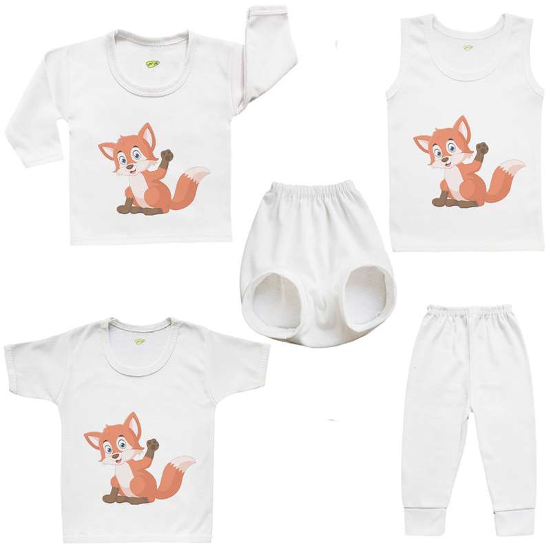 ست 5 تکه لباس نوزادی کارانس مدل SFBT-252