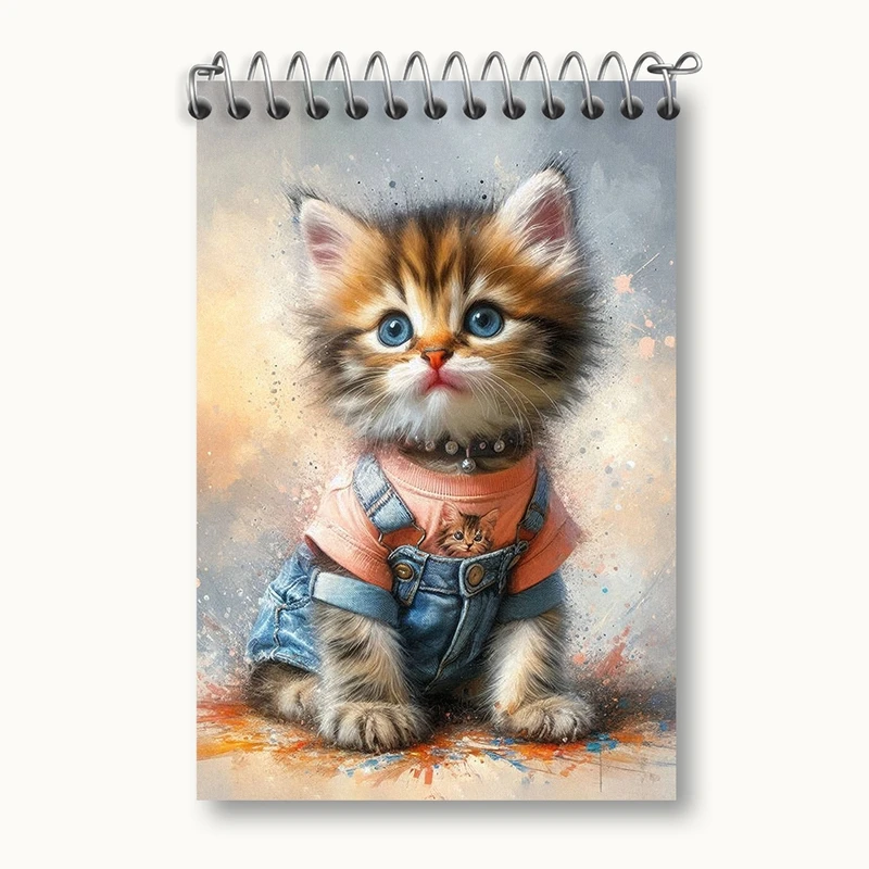 دفتر یادداشت 50 برگ خندالو مدل گربه کیوت کد F2768