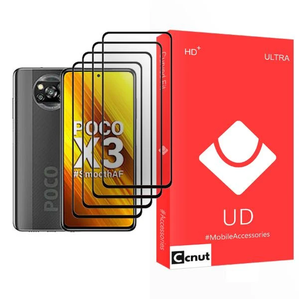 محافظ صفحه نمایش کوکونات مدل UD Ultra MIX004 مناسب برای گوشی موبایل شیائومی Poco X3 بسته چهار عددی