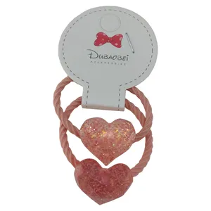 کش مو دخترانه مدل فانتزی کریستالی اکلیلی طرح قلبی بسته 2 عددی