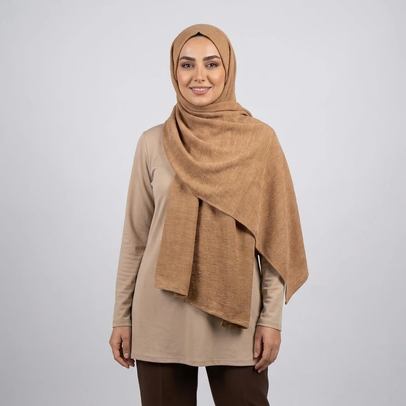 شال زنانه آنالیا مدل نخی پلیسه ساده کد 9721
