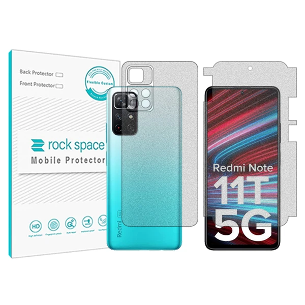 محافظ صفحه نمایش مات راک اسپیس مدل HyMTT  مناسب برای گوشی موبایل شیائومی Redmi  Note 11T 5G به همراه محافظ پشت گوشی