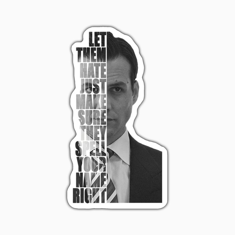 استیکر لپ تاپ و موبایل بووم طرح Harvey Specter کد VR31