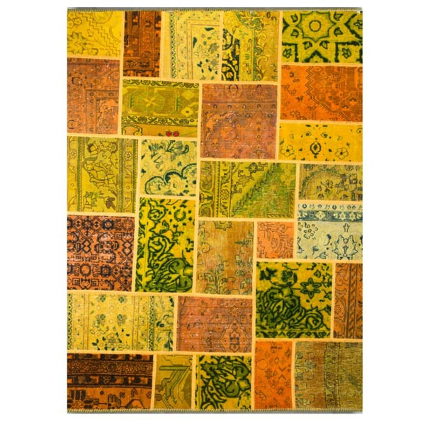 کلاژ فرش دستباف چهار متری مدل قابی کد p2
