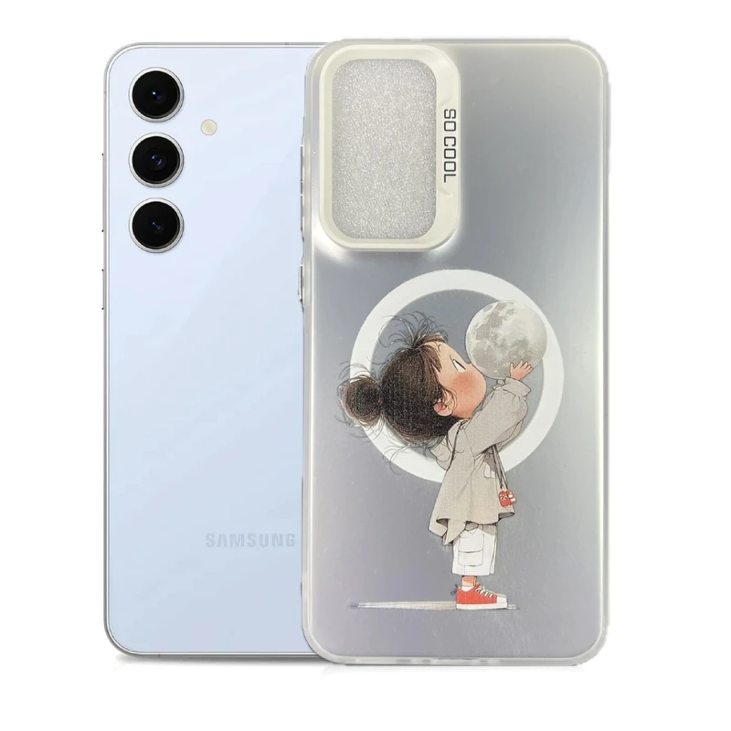 کاور طرح دختر و ماه مناسب برای گوشی موبایل سامسونگ Galaxy A26