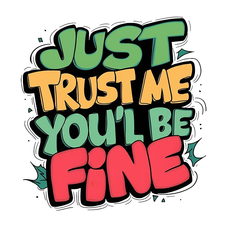 استیکر پارچه و لباس پاد آفرین مدل نوشته کد DKST174