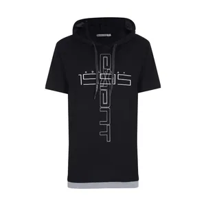 تیشرت کلاه دار ورزشی مردانه هالیدی مدل A31704- Black