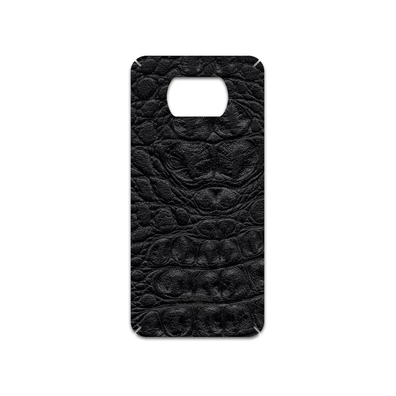 برچسب پوششی ماهوت مدل Black-Crocodile-Leather مناسب برای گوشی موبایل شیائومی Poco X3 NFC