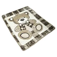 پتو کودک مدل خرس خوش تیپ سایز 120x100 سانتی متر