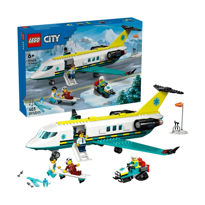 لگو 403  تکه سری City مدل Emergency Air Ambulance Airplane کد 60465