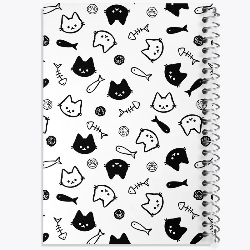 دفتر ژورنال نویسی 50 برگ خندالو مدل نقطه ای طرح گربه (Cat) کد N425