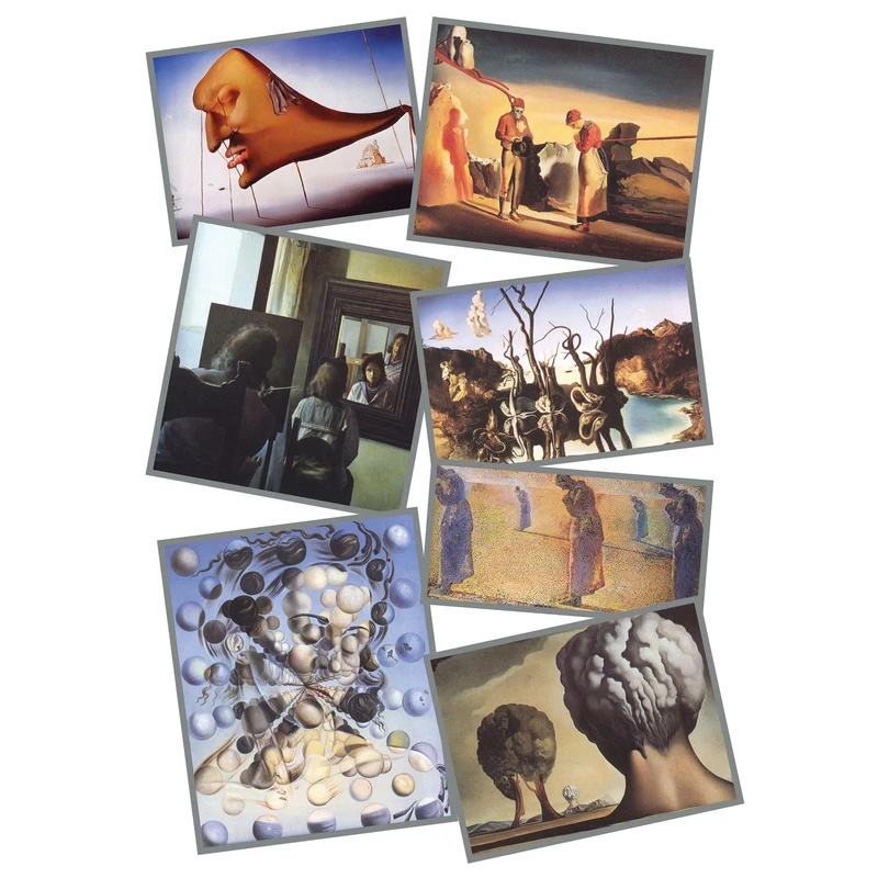 استیکر لپ تاپ طرح نقاشی های معروف اثر سالوادور دالی کد 2125 مجموعه 7 عددی