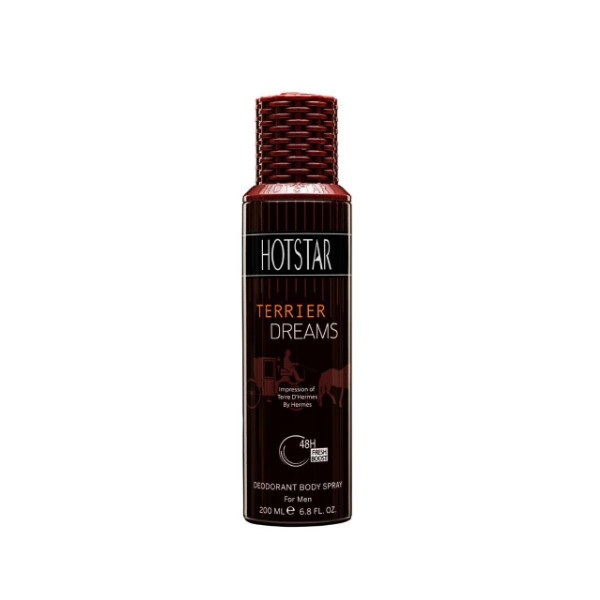 اسپری دئودورانت مردانه هات استار مدل Terrier Dream حجم 200 میلی لیتر اسپری دئودورانت مردانه هات استار مدل Terrier Dream حجم 200 میلی لیتر
