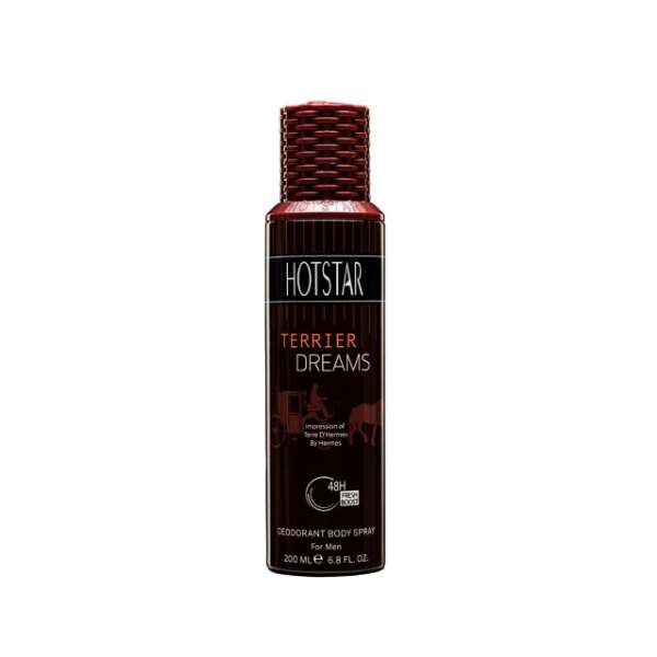 اسپری دئودورانت مردانه هات استار مدل Terrier Dream حجم 200 میلی لیتر اسپری دئودورانت مردانه هات استار مدل Terrier Dream حجم 200 میلی لیتر