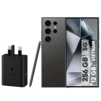 گوشی موبایل سامسونگ مدل Galaxy S24 Ultra دو سیم کارت ظرفیت 256 گیگابایت و رم 12 گیگابایت - ویتنام  - به همراه شارژر دو پورت 50 وات سامسونگ