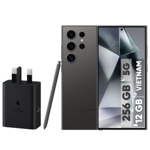 گوشی موبایل سامسونگ مدل Galaxy S24 Ultra دو سیم کارت ظرفیت 256 گیگابایت و رم 12 گیگابایت - ویتنام  - به همراه شارژر دو پورت 50 وات سامسونگ