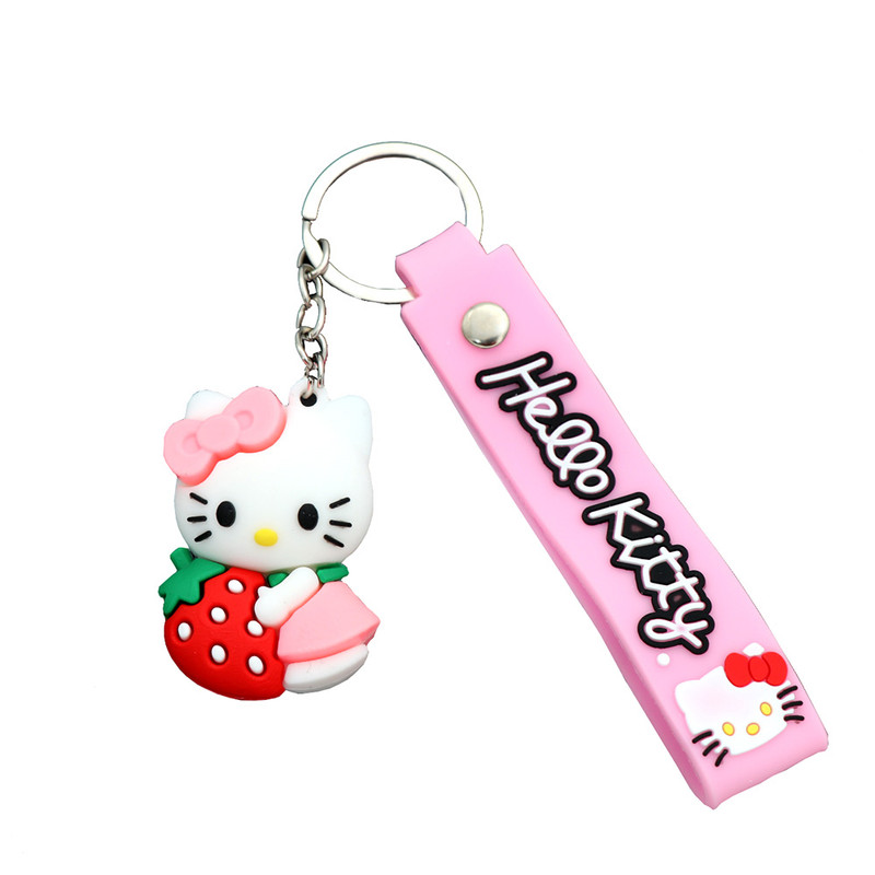 جاکلیدی دخترانه مدل کیتی و توت فرنگی کد 1301 جاکلیدی دخترانه مدل کیتی و توت فرنگی کد 1301