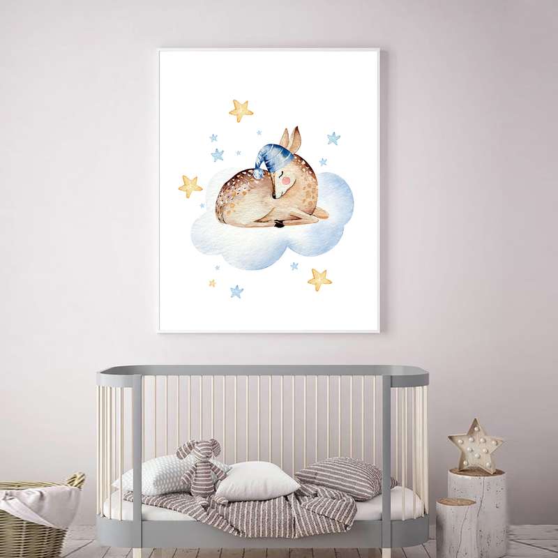 تابلو اتاق کودک و نوزاد الفاپ مدل آهو کد Sleepy Gazelle