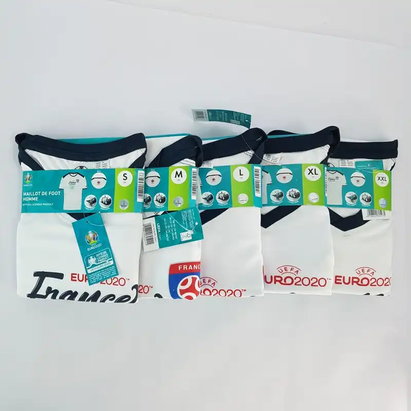 تی شرت ورزشی مردانه مدل فرانسه کد EURO2020 رنگ سفید