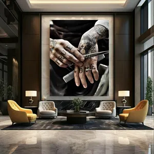 پوستر طرح آرایشگاه مردانه مدل تتو کد BK23942