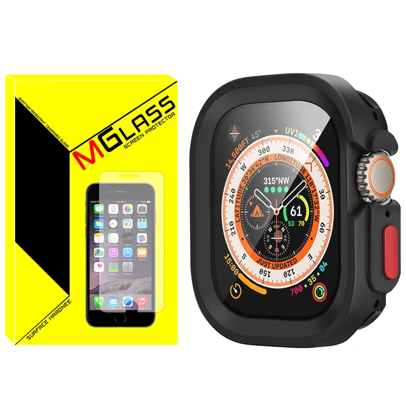 کاور ام‌گلس مدل SIC Armor MG مناسب برای اپل واچ Ultra / Ultra 2 49mm به همراه محافظ صفحه نمایش