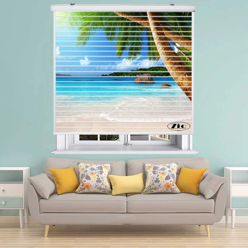 پرده زبرا زیو مدل سیلوئت L-5057 سایز 150x150 سانتی متر