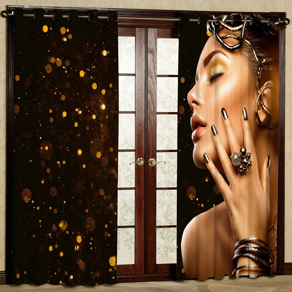 پرده پانچی کد 5539 سایز 280x140 سانتی متر