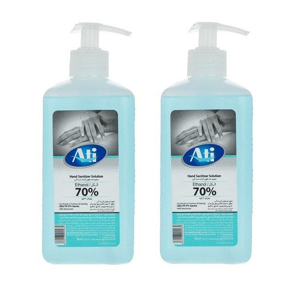 محلول ضدعفونی کننده آتی مدل پمپی حجم 500 میلی لیتر بسته 2 عددی