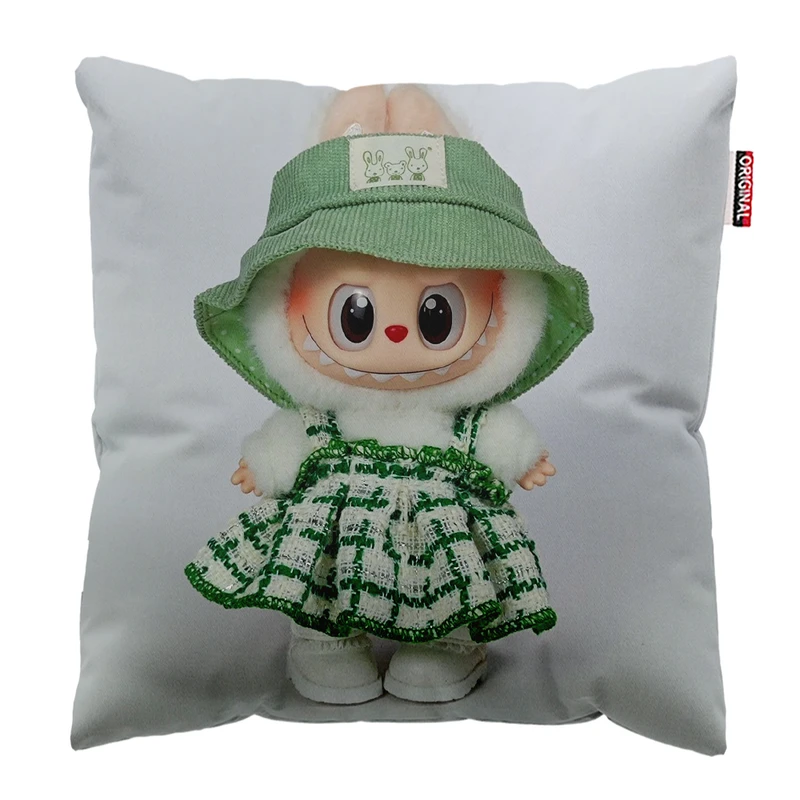 کوسن پاد آفرین مدل عروسک لبوبو کد PK301680 سایز 30*30 سانتی متر