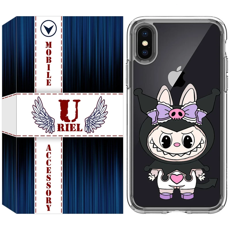 کاور یوریل قاب مدل Clear کد 137 طرح لبوبو Labubu مناسب برای گوشی موبایل اپل iPhone X / XS