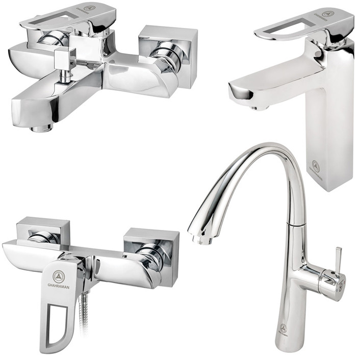 ست شیرآلات بهداشتی قهرمان مدل موج ست شیرآلات بهداشتی قهرمان مدل موج