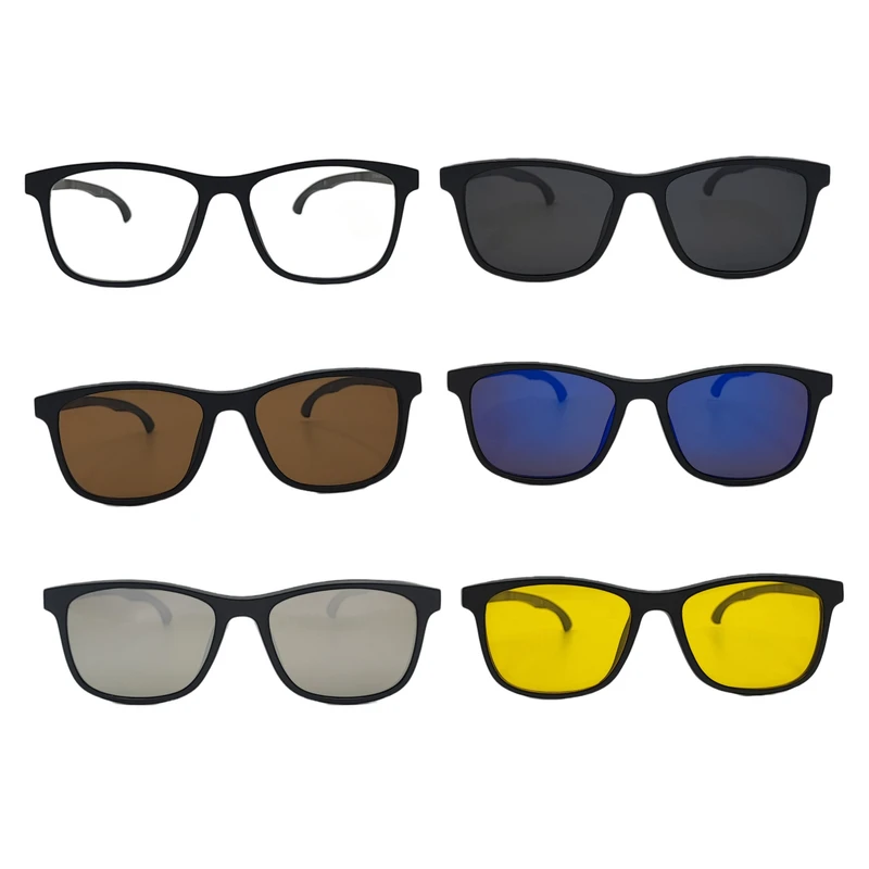 فریم عینک طبی ویفری مدل TR2518A به همراه کاور آفتابی مجموعه 6 عددی