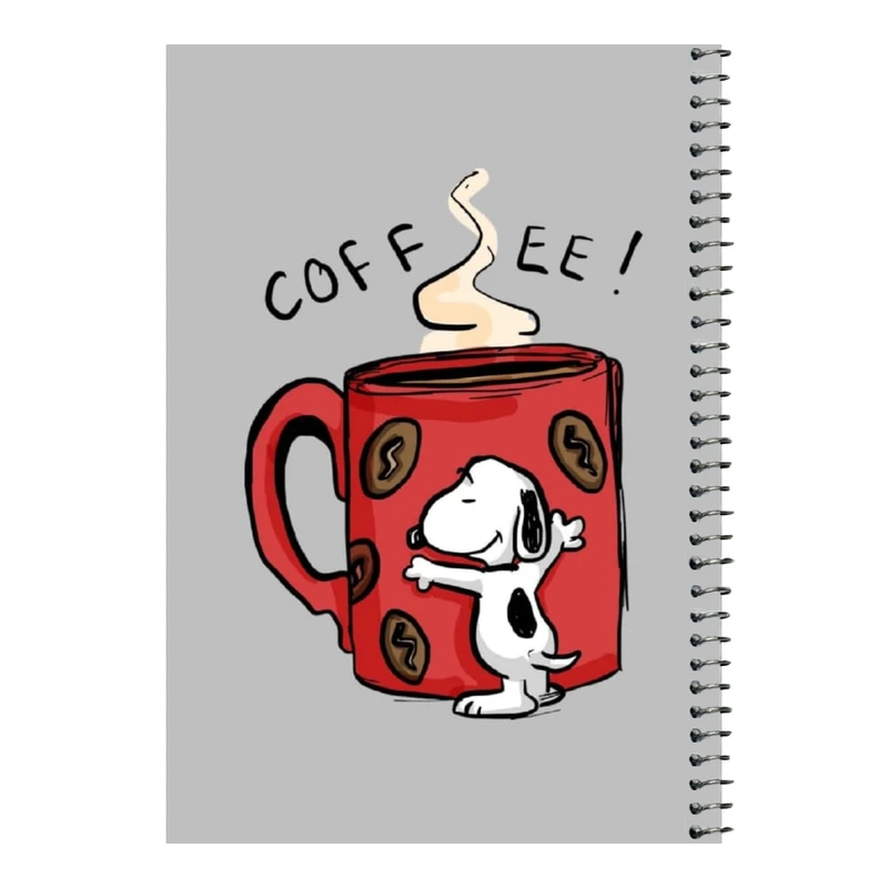 دفتر مشق 80 برگ اس جی مدل اسنوپی و قهوه    