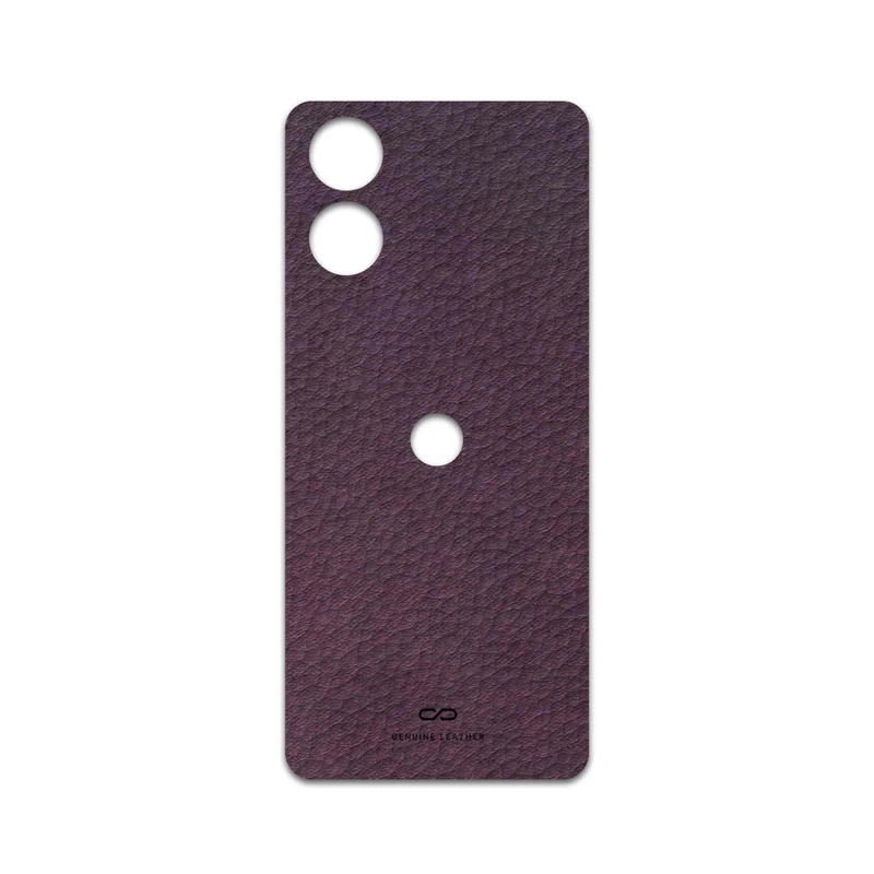 برچسب پوششی ماهوت مدل Purple-Leather مناسب برای گوشی موبایل موتورولا Moto G04s