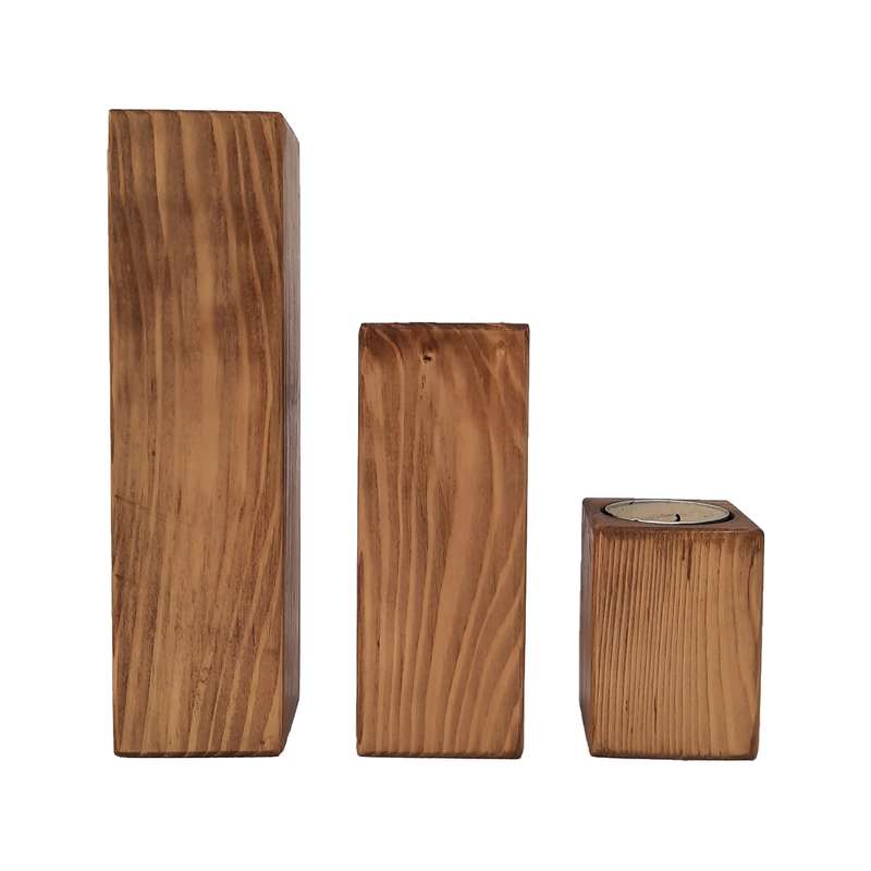 جاشمعی مدل چوبی مجموعه سه عددی