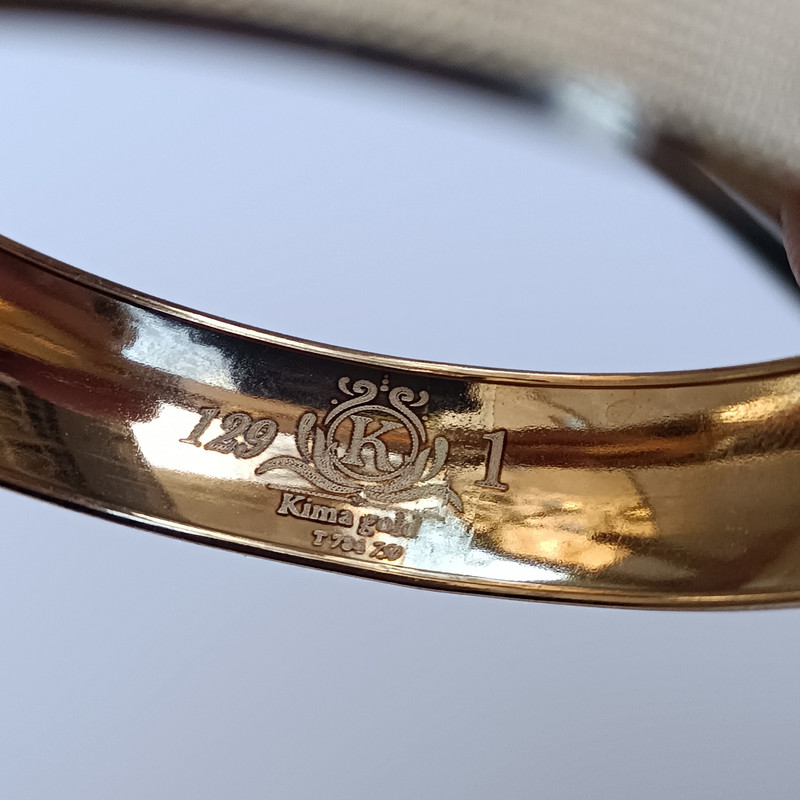 النگو طلا 18 عیار زنانه مدل تک پوش کد s4