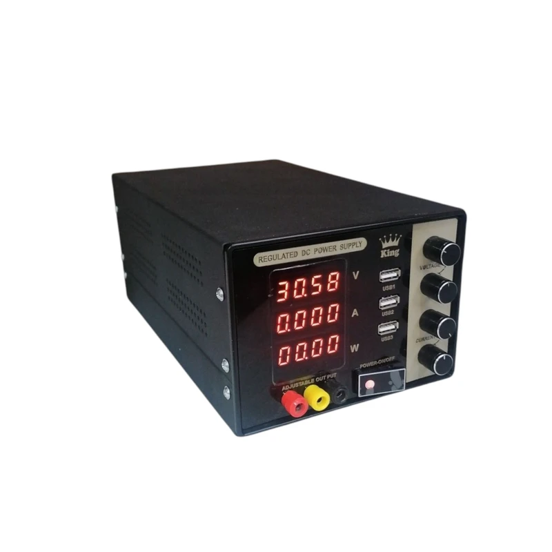 منبع تغذیه الکتریکی کینگ 30 ولت 10 آمپر مدل ATM-3010