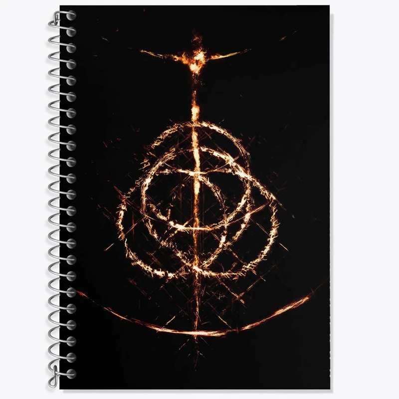 دفتر زبان 50 برگ خندالو مدل سه خط طرح بازی الدن رینگ Elden Ring کد 26128