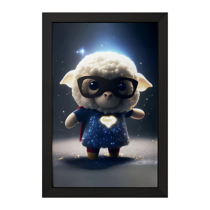 تابلو خندالو مدل گوسفند کیوت کد F5702