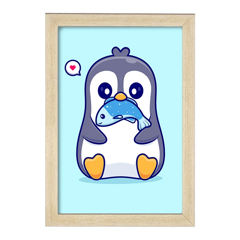تابلو خندالو مدل حیوانات بامزه پنگوئن کد 29715