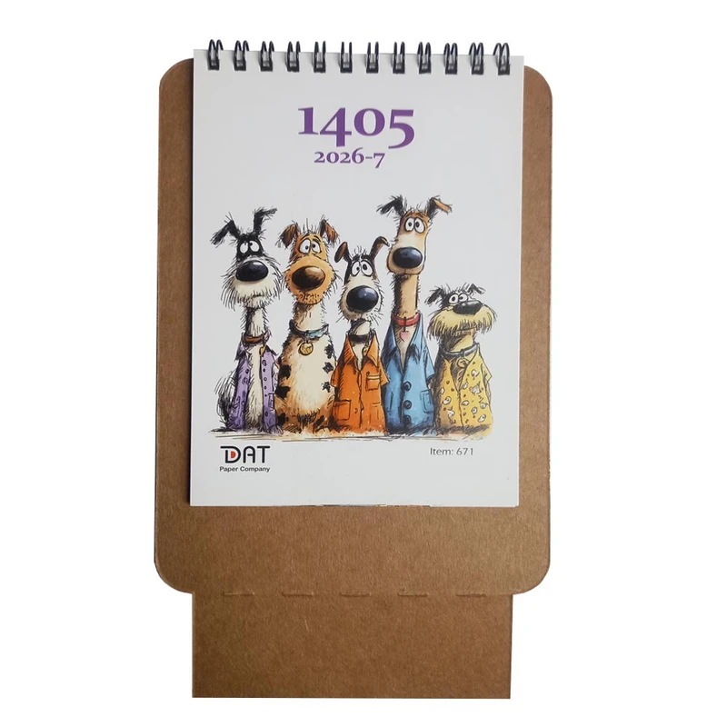 تقویم رومیزی سال 1405 دات مدل سگ ها کد 117765