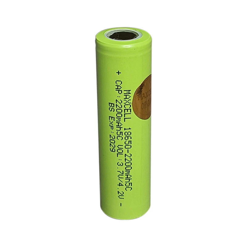 باتری لیتیوم یون قابل شارژ مکسل مدل ICR-18650-5C ظرفیت 2200 میلی آمپرساعت