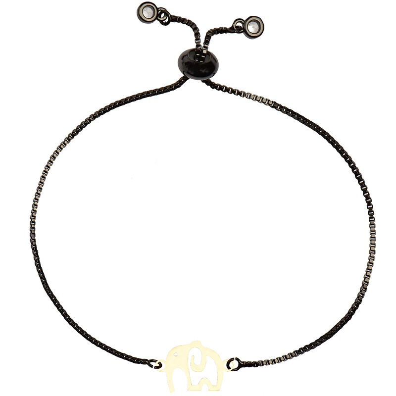 دستبند طلا 18 عیار زنانه کرابو طرح فیل مدل Kr2344 -  - 2