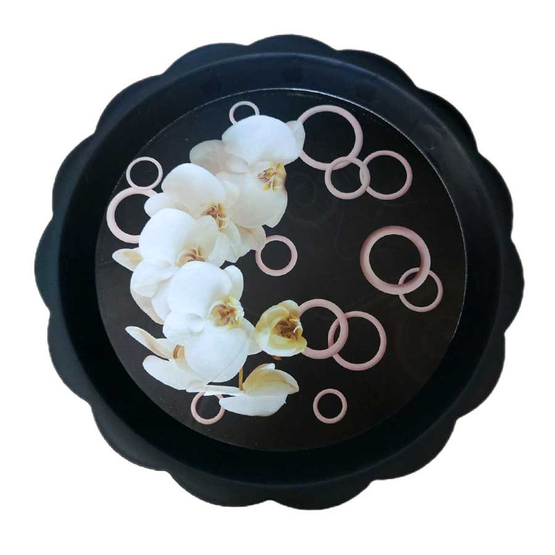 سینی مدل دایره طرح گل